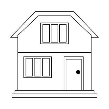 Emlak evi siyah ve beyaz