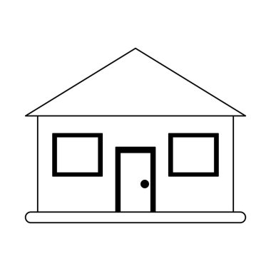 Emlak evi siyah ve beyaz