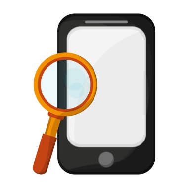 Smartphone ve Büyüteç simgesi