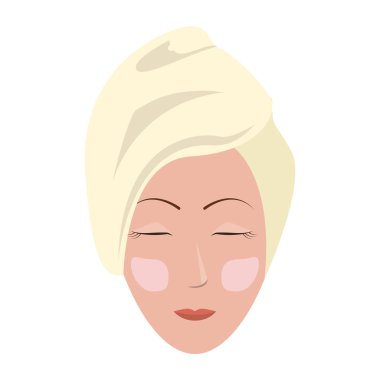 Spa kadın yüz havlu ile