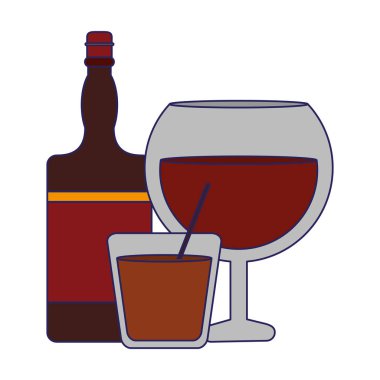 Bardak mavi çizgiler Bar içecekler