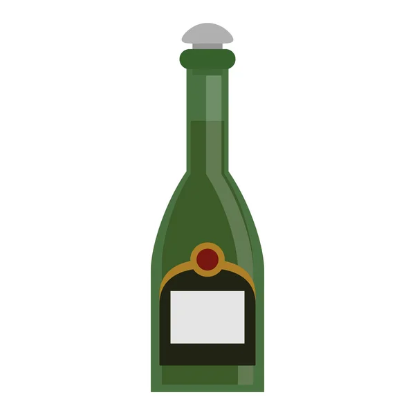 Пляшковий напій з шампанським ізольований — стоковий вектор