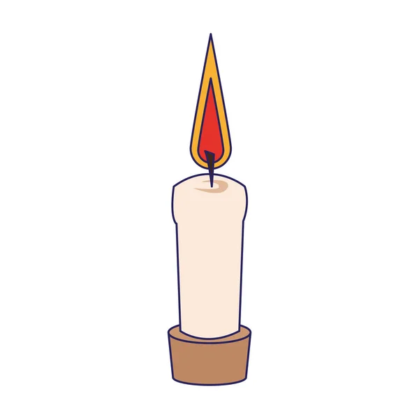 Spa aromaterapi candle isolerade blå linjer — Stock vektor