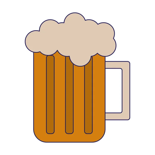 啤酒冷杯蓝线 — 图库矢量图片