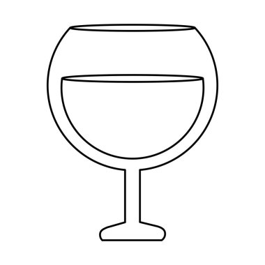 Siyah ve beyaz şarap cam fincan izole