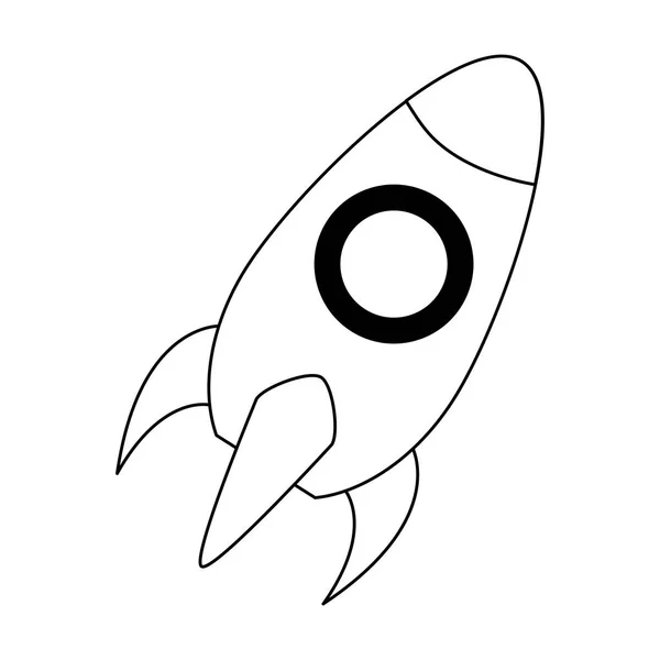 Ρόκα startup εταιρεία σύμβολο μαύρο και άσπρο — Διανυσματικό Αρχείο
