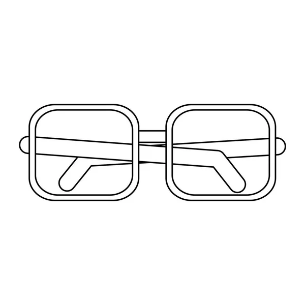 Gafas ejecutivas símbolo aislado blanco y negro — Archivo Imágenes Vectoriales