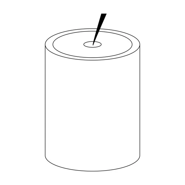 SPA candela aromaterapia isolato in bianco e nero — Vettoriale Stock