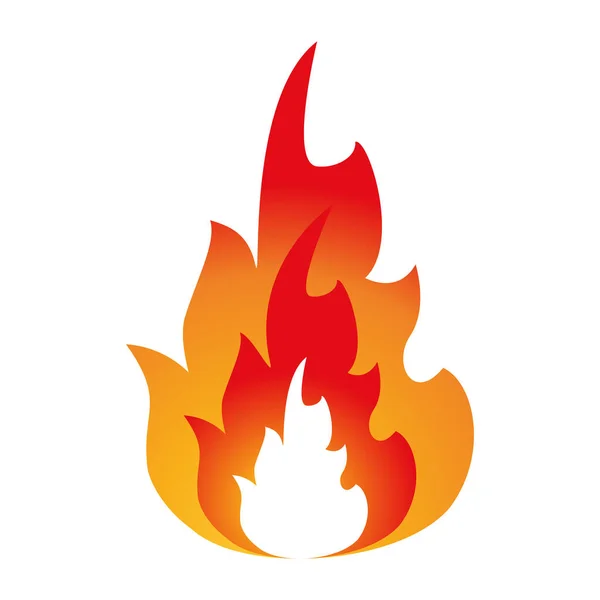 Fuego símbolo de la llama — Vector de stock