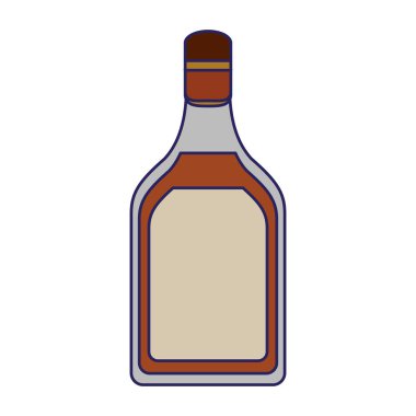 Alkol şişe mavi çizgiler iç