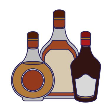 Bar alkol içecekler mavi çizgiler