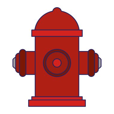 Hidrant itfaiye aracı mavi çizgiler