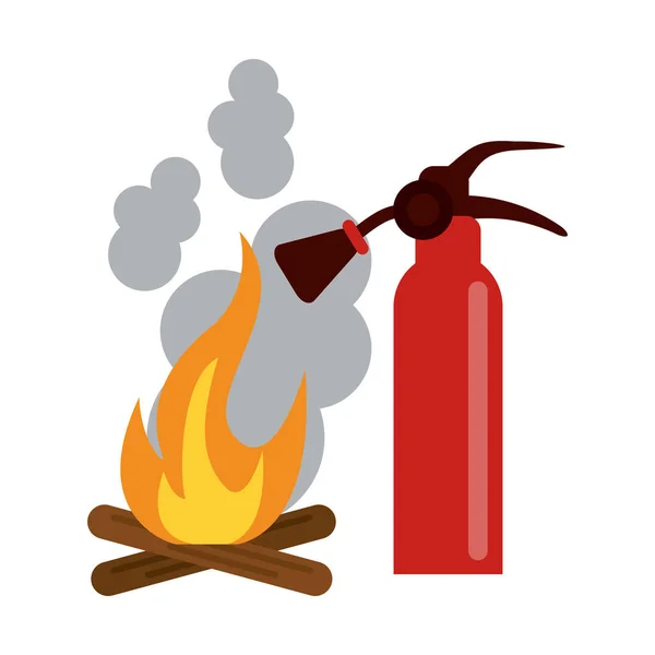 Emergencia de rescate de bomberos — Vector de stock