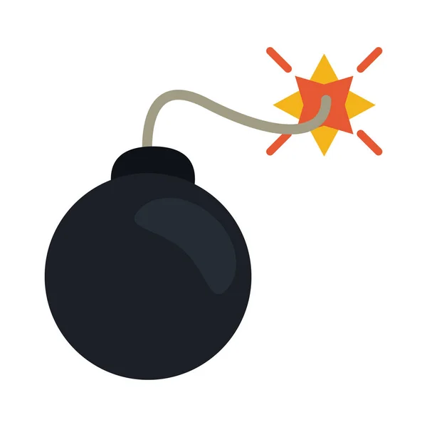 Explosivo símbolo de bomba redonda — Vector de stock
