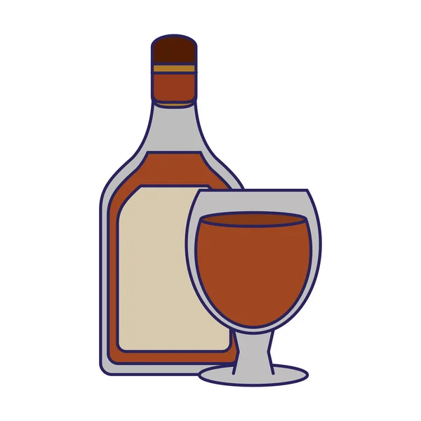 Alcohol drankjes blauwe lijnen Bar — Stockvector
