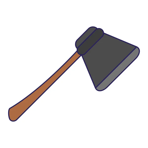 Axe gereedschap symbool blauwe lijnen — Stockvector