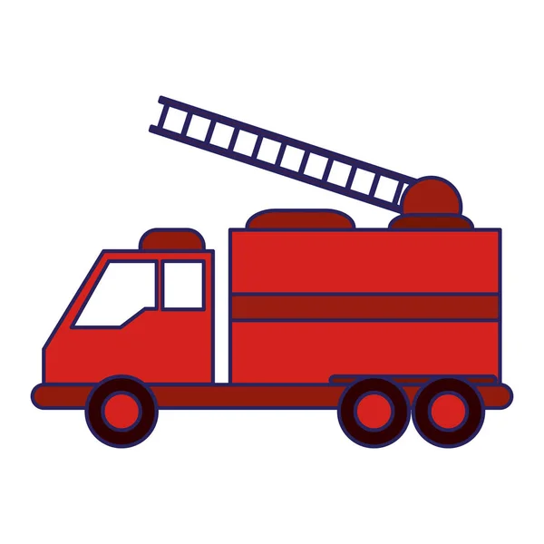 鍋青い線で消防トラック — ストックベクタ