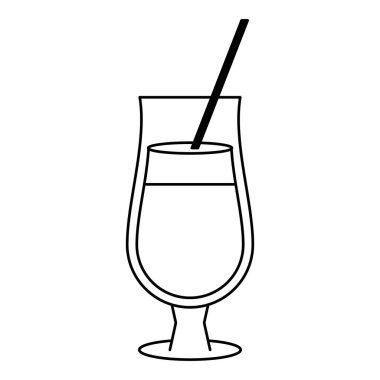 Kokteyl cam bardak siyah beyaz