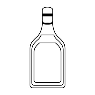 Alkol şişesi siyah ve beyaz iç