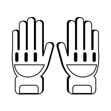 İtfaiye ekipman siyah ve beyaz eldiven