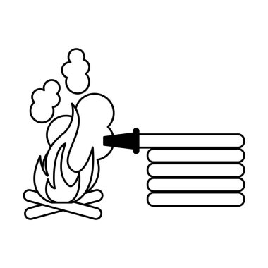 İtfaiye kurtarma acil siyah ve beyaz