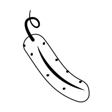 Salatalık taze sebze siyah ve beyaz