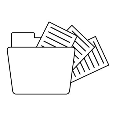 klasör belgeler sembol siyah ve beyaz