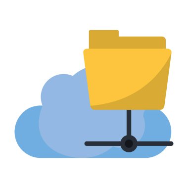 bulut bilgi işlem ve klasör simgesi