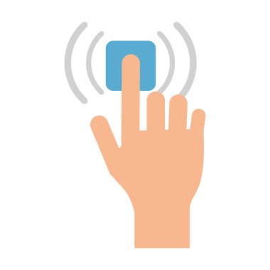 parmak simgesi olan bir şey dokunmadan el