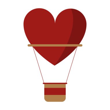 kalp sıcak hava balon sembolü