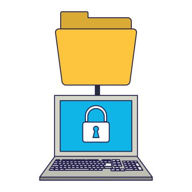 Güvenlik sistemi teknoloji mavi çizgiler