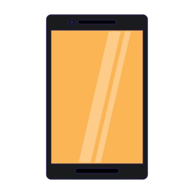 Akıllı telefon mobil teknoloji simgesi mavi çizgiler