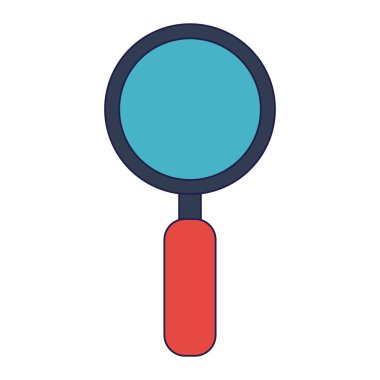 Büyüteç simgesi mavi çizgiler