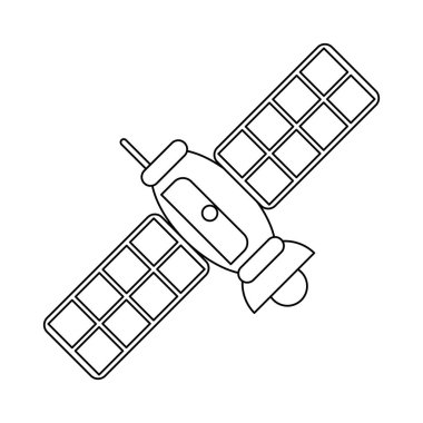 Uydu telekomünikasyon teknolojisi siyah ve beyaz