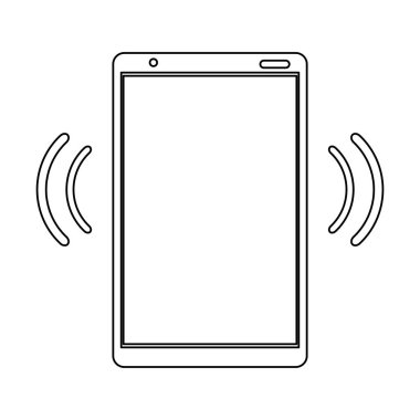 Wifi internet sinyali siyah ve beyaz ile Smartphone