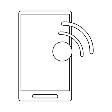 Wifi internet sinyali siyah ve beyaz ile Smartphone