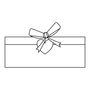 romantik goft kutusunu yay siyah ve beyaz