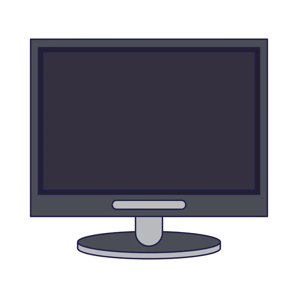コンピューター画面のハードウェア技術の青いライン — ストックベクタ