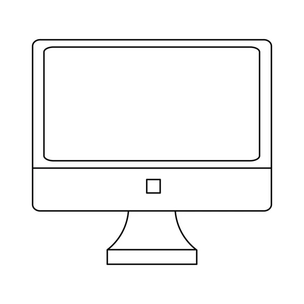 Hardware-Technologie für Computerbildschirme schwarz-weiß — Stockvektor