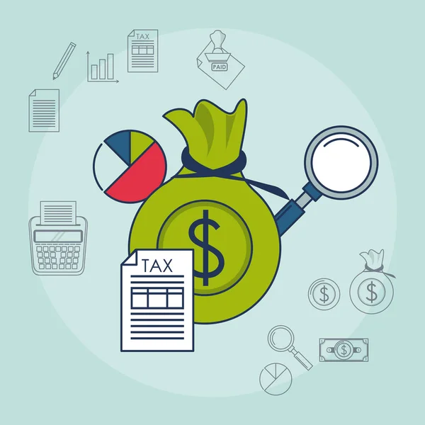 Taxes and investment — Stock Vector