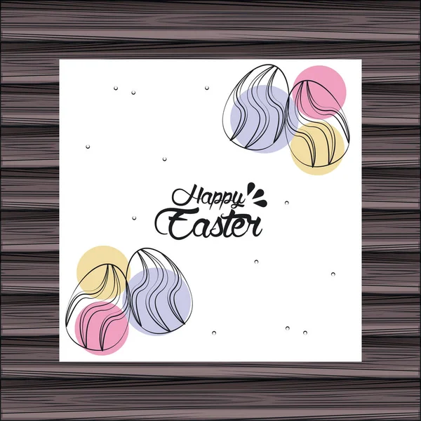 Happy easter day card — Stock Vector