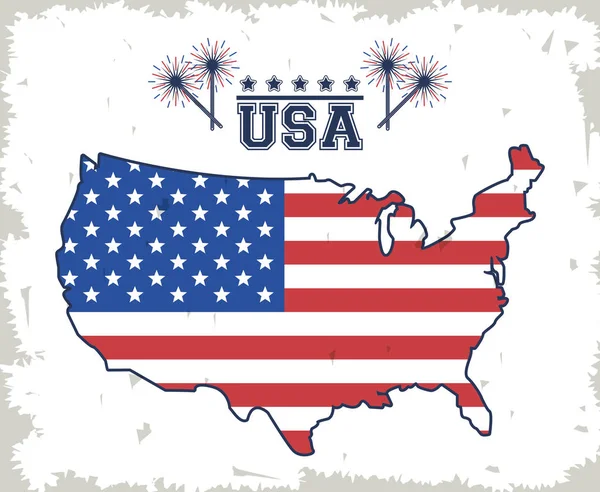 Verenigde Staten van Amerika-poster — Stockvector