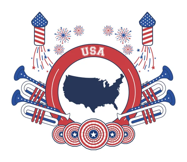 Сполучені Штати Америки плакат — стоковий вектор