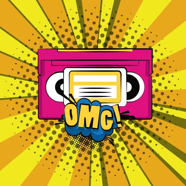 Popart Omg cartoon — Stockvector