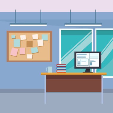 Resepsiyon bilgisayar mobilya dekorasyon