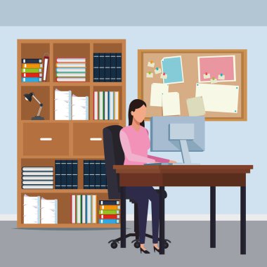 iş ofis iş kadını yüzü