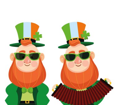 Saint patricks günü komik elfler karikatürler