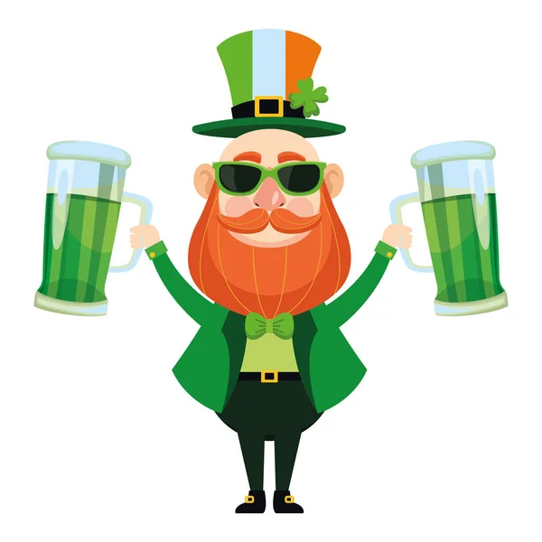 St patricks dessin animé elfe — Image vectorielle