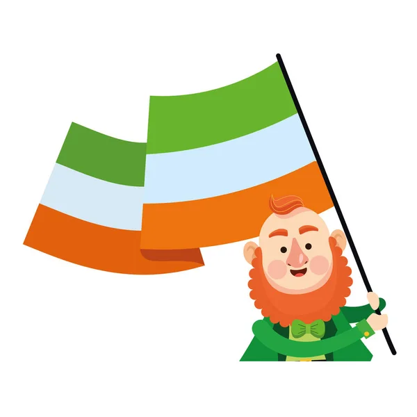 stock vector Saint patricks elf cartoon