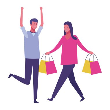 Genç çift çizgi film